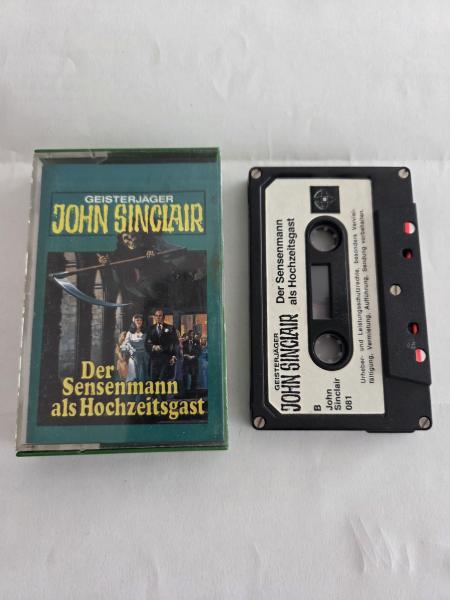 Geisterjäger John Sinclair Folge 13 Der Sensenmann als Hochzeitsgast 5-fach Silber geschraubt Schwarz mit Weißen Aufkleber 081 Tonstudio Braun